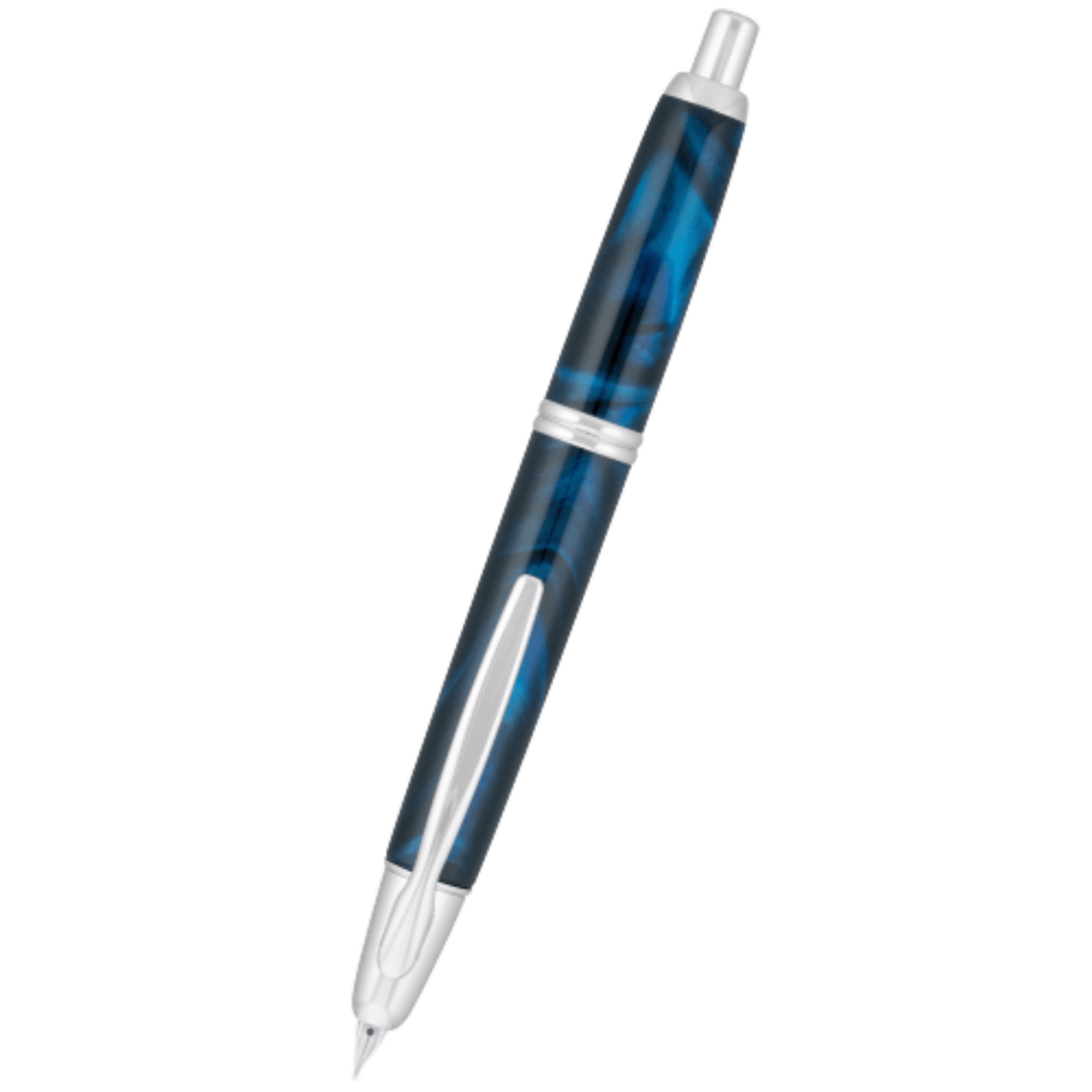 Pilot Vanishing Point SE Fountain Pen - Teal Blue Marble - Pen Boutique Ltd