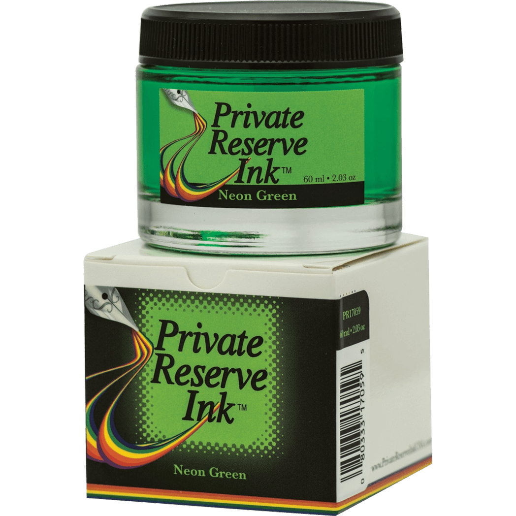 Private Reserve Ink Bottle - Neon Green - 60ml - Pen Boutique Ltd