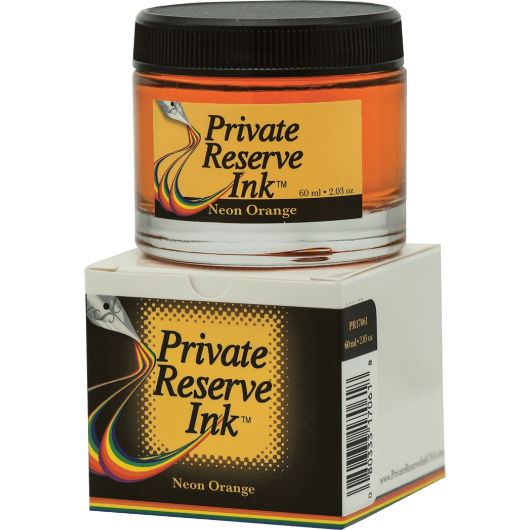 Private Reserve Ink Bottle - Neon Orange - 60ml - Pen Boutique Ltd