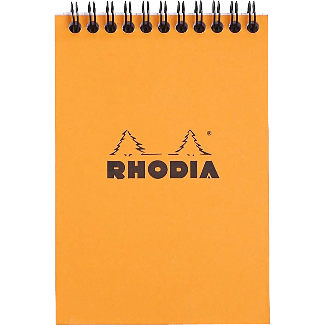 Rhodia A6 Wirebound Graph Orange Notepad 4 x 6-Pen Boutique Ltd