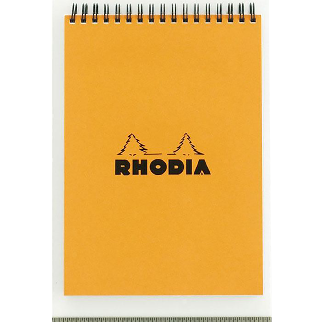 Rhodia Wirebound Graph Orange Notepads 6 x 8 1/4-Pen Boutique Ltd