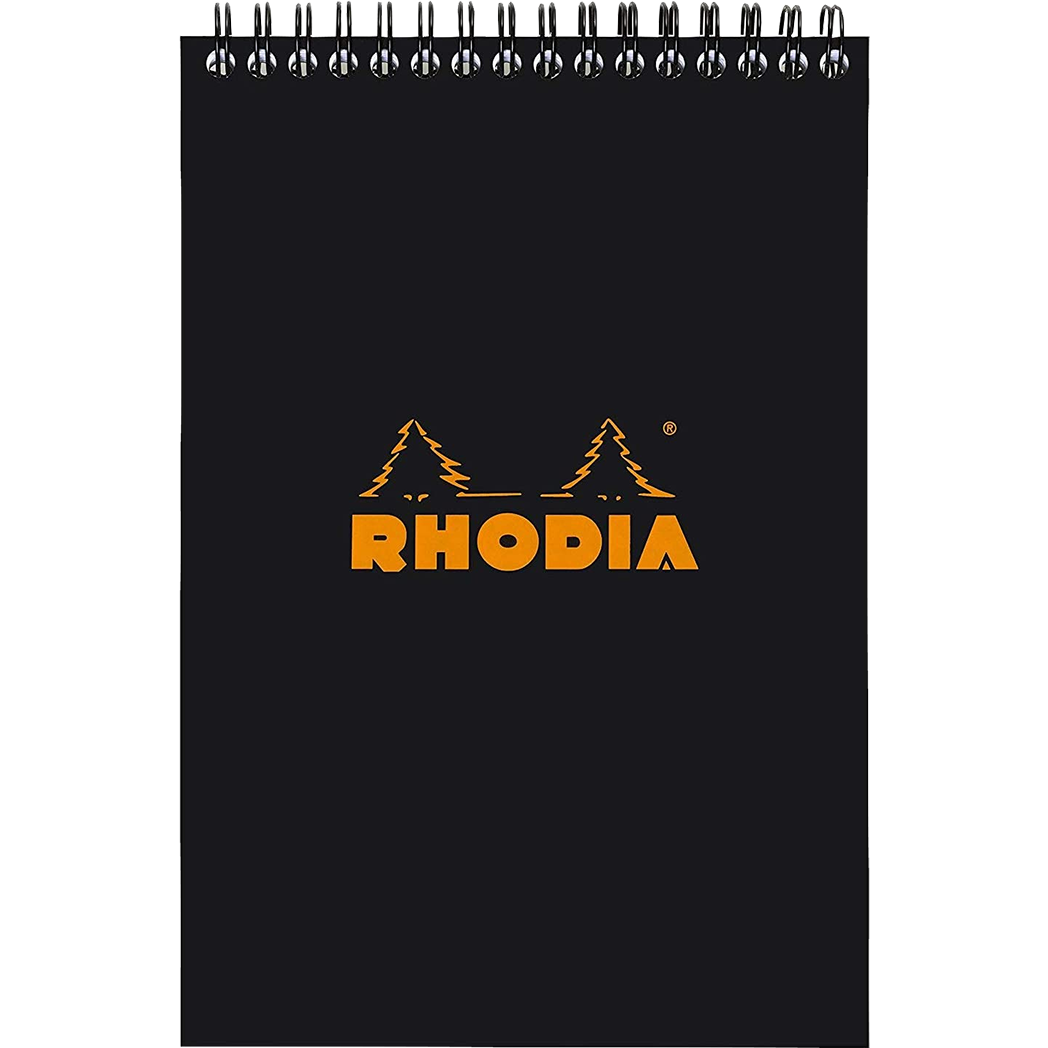 Rhodia Notepads Graph Black WB 6 X 8 1/4-Pen Boutique Ltd