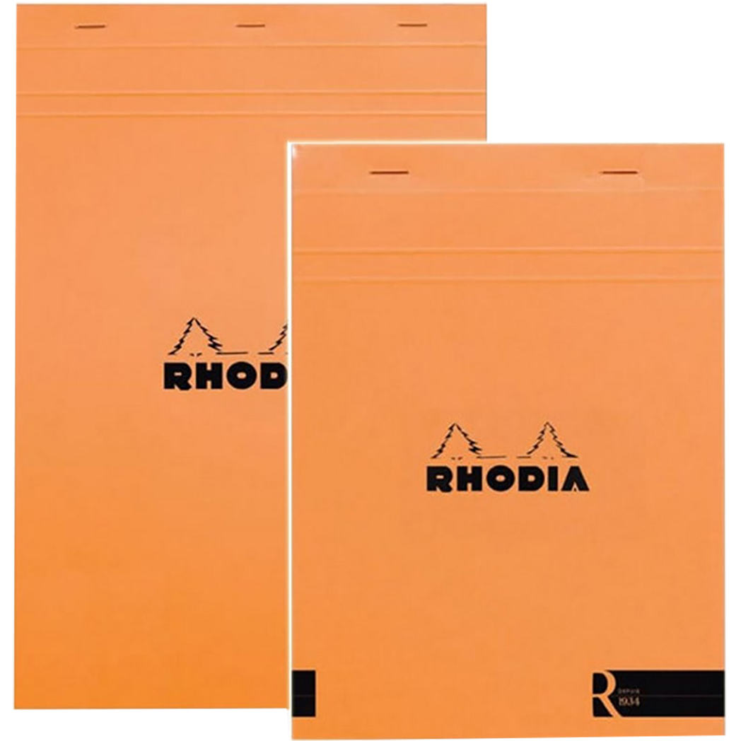 Rhodia R Notepad Blank Orange Cover-A4 Size-Pen Boutique Ltd