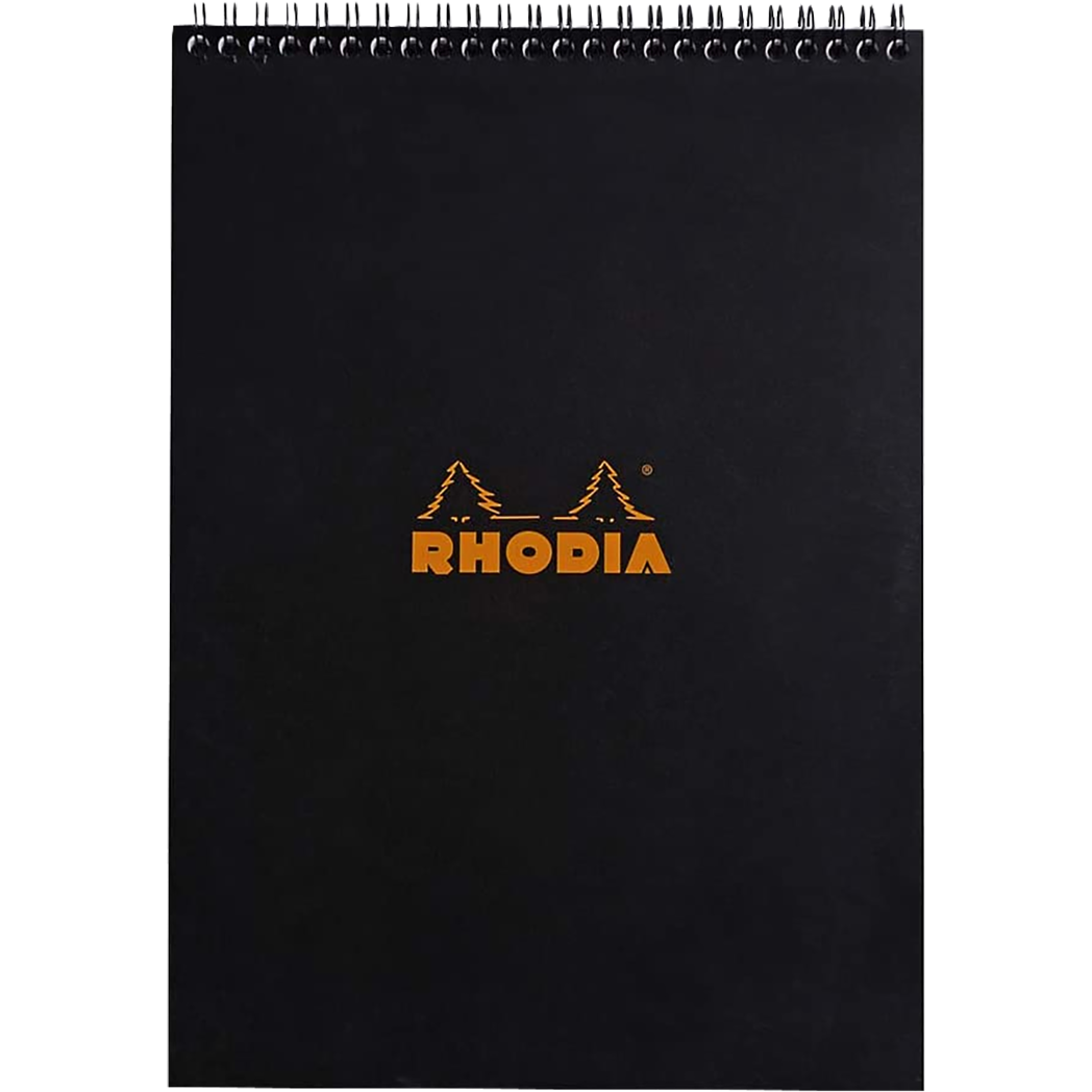 Rhodia Notepads Lined Black WB 8 1/4 X 12 1/2-Pen Boutique Ltd