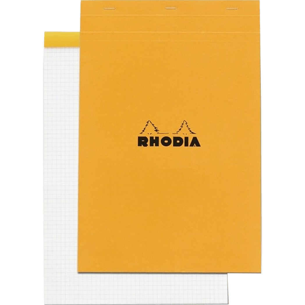 Rhodia Notepads Graph Orange 80S 8 1/4 X 12 1/2 - Pen Boutique Ltd