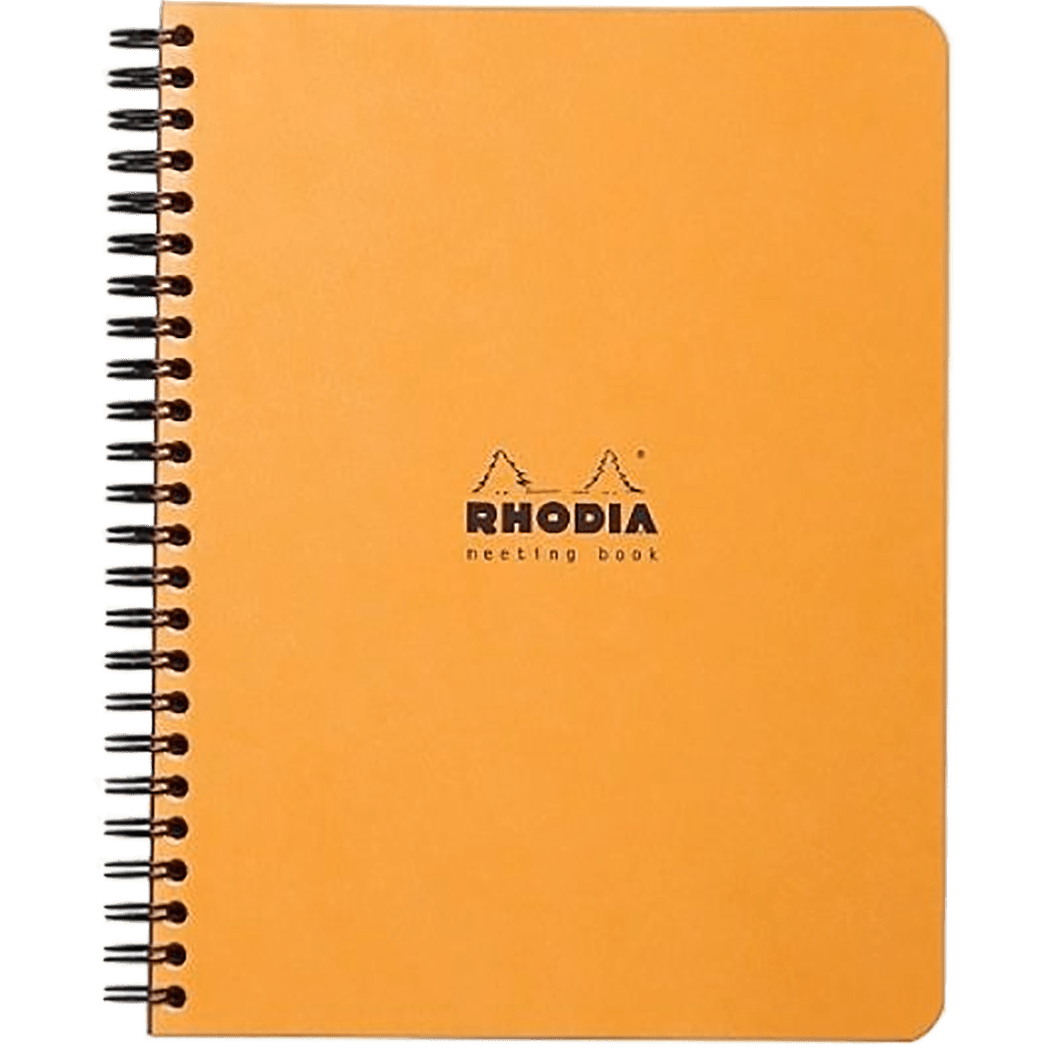 Rhodia Orange Meeting Book A5 Small 6 1/2 X 8 1/4 - Pen Boutique Ltd