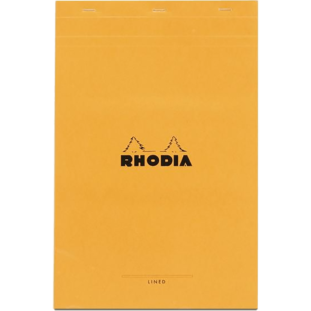 Rhodia Classic Notepads Top Staplebound 8 ¼ x 12 ½ Orange - Lined - Pen Boutique Ltd