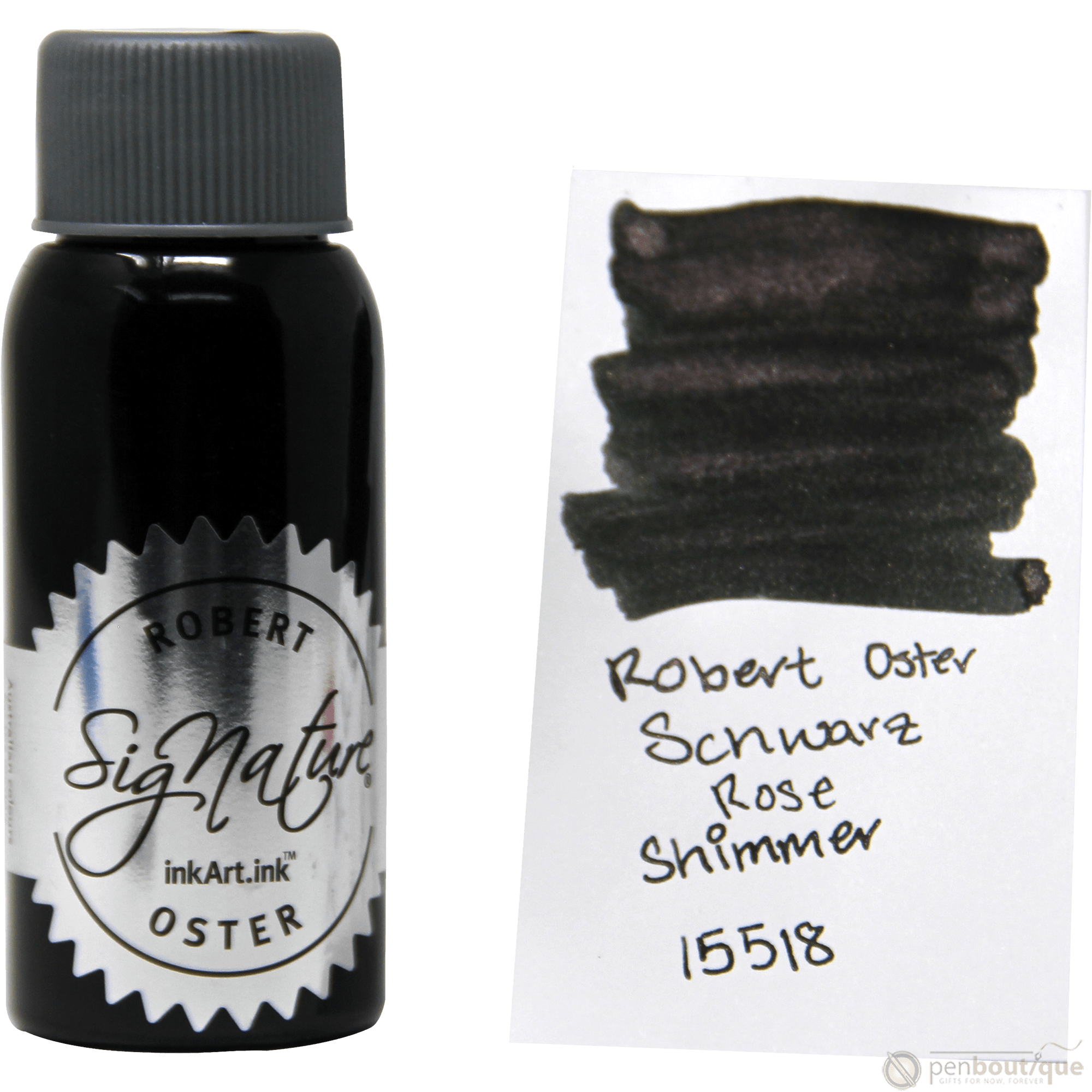Robert Oster Shake'N'Shimmy Ink Bottle - Schwarz Rose - 50ml - Pen Boutique Ltd