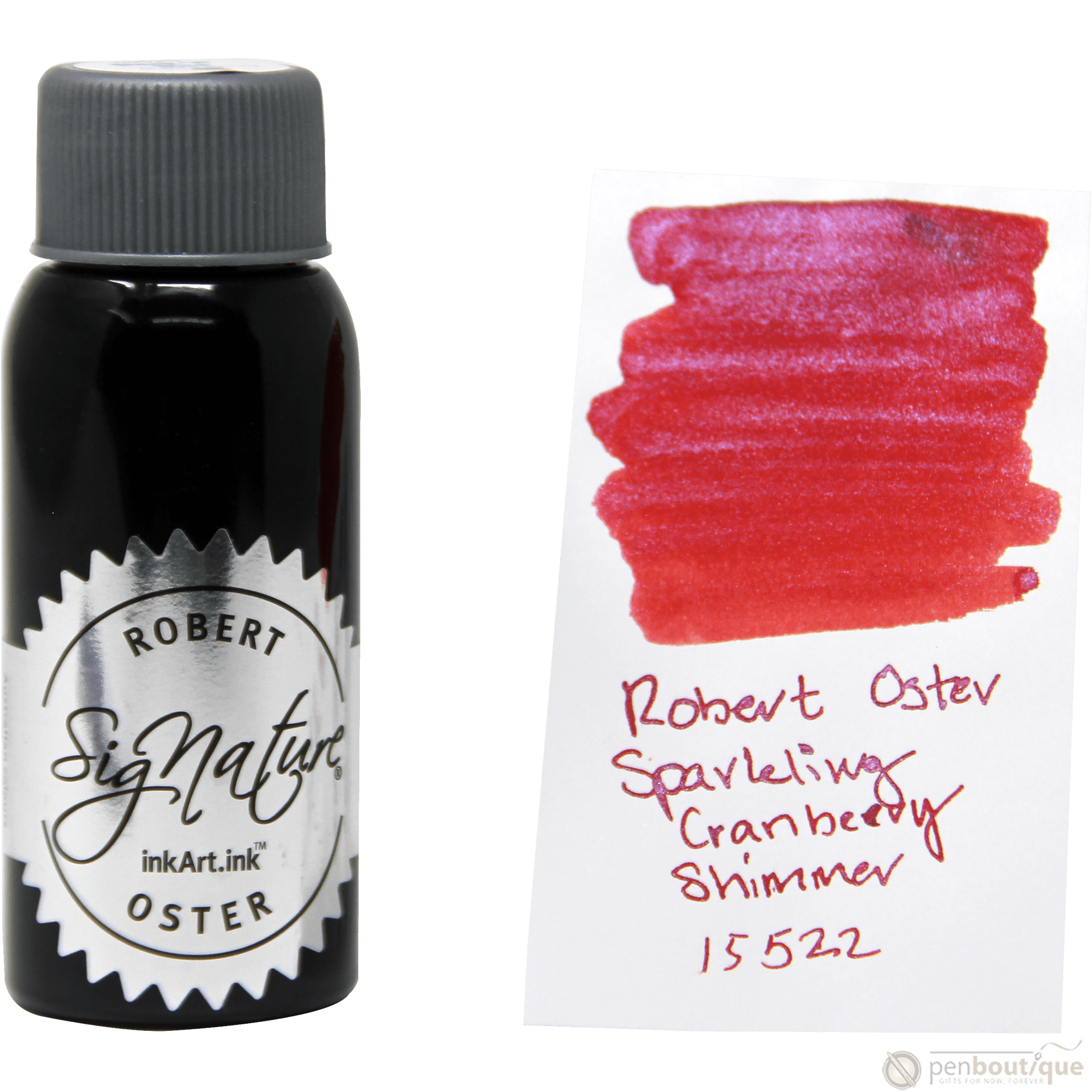 Robert Oster Shake'N'Shimmy Ink Bottle - Sparkling Cranberry - 50ml - Pen Boutique Ltd