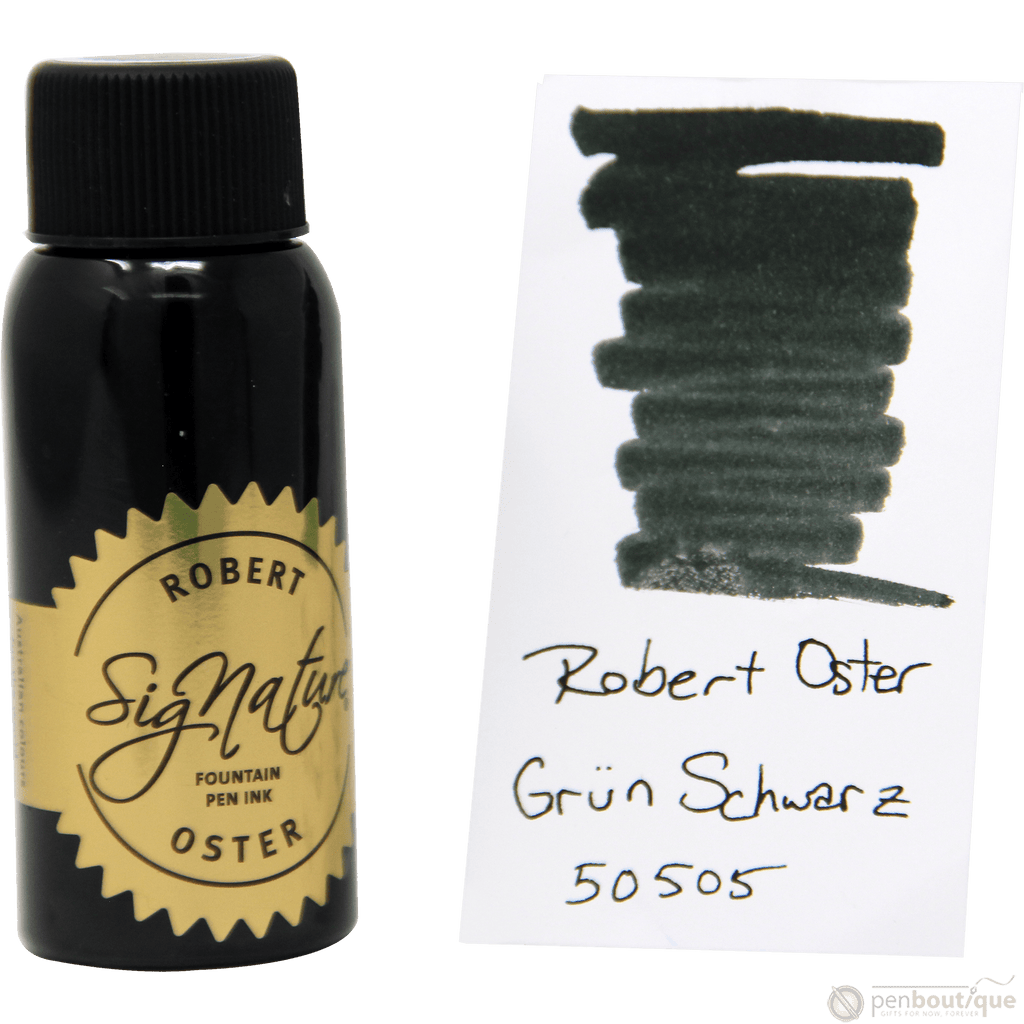 Robert Oster Signature Ink Bottle - Grün - Schwarz - 50ml - Pen Boutique Ltd