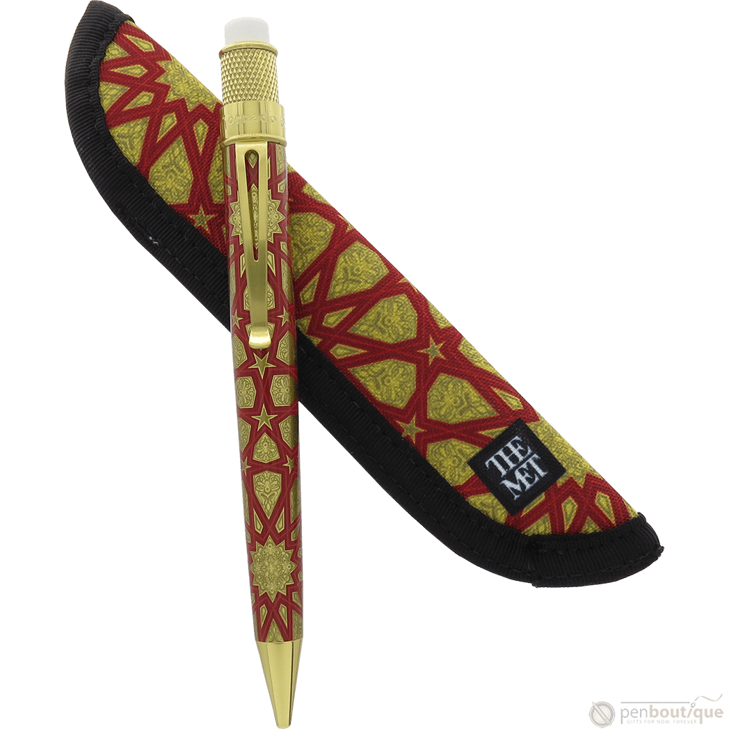 Retro 51 Rickshaw Single Pen Sleeve - Geometric Brown - Pen Boutique Ltd