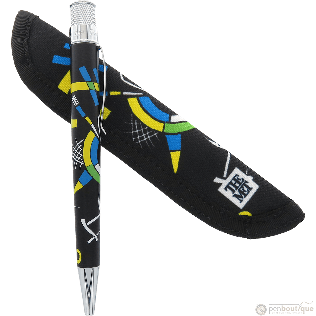Retro 51 Rickshaw Single Pen Sleeve - Kandinsky Black - Pen Boutique Ltd