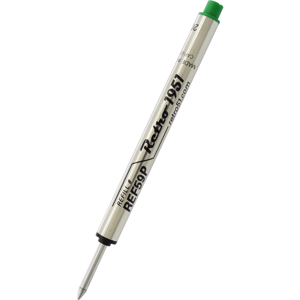 Retro 51 Rollerball Refills - Green - 3 per pack - Pen Boutique Ltd