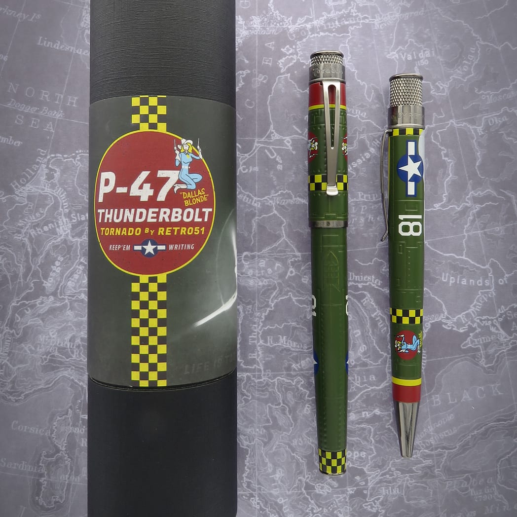 Retro 51 Tornado Rollerball Pen - Vintage Metalsmith - P - 47 Thunderbolt - Pen Boutique Ltd