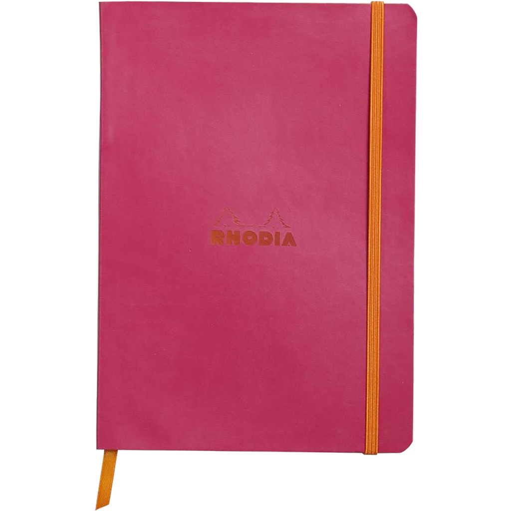 Rhodia Rhodiarama Notebook Raspberry Dot Grid A5 size - 6x8.25"-Pen Boutique Ltd