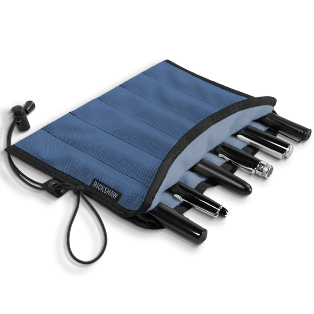 Rickshaw Plush Coozy Roll Pen Case - Blue Skies - Large (6 Pen) - Pen Boutique Ltd