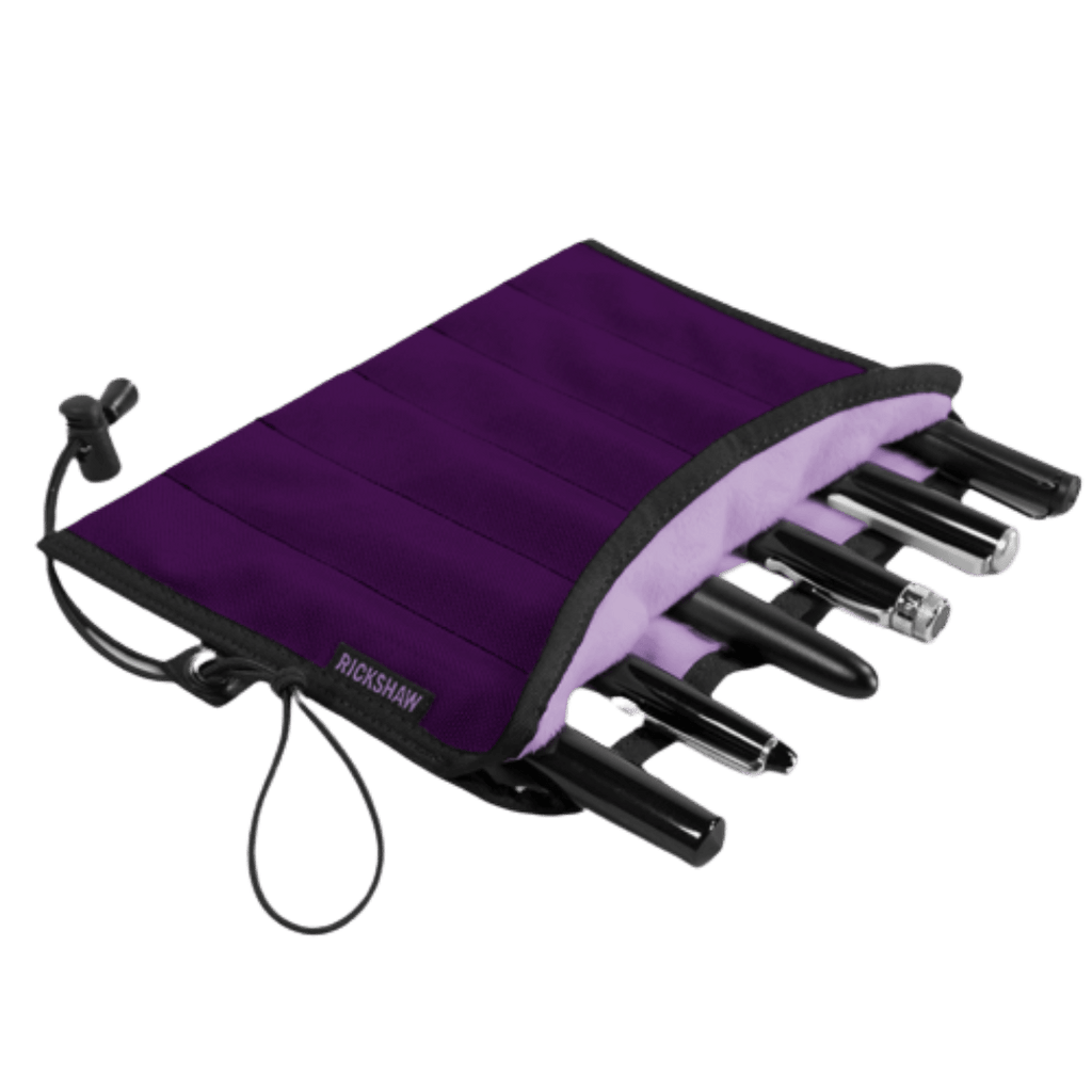 Rickshaw Plush Coozy Roll Pen Case - Iris - Large (6 Pen) - Pen Boutique Ltd