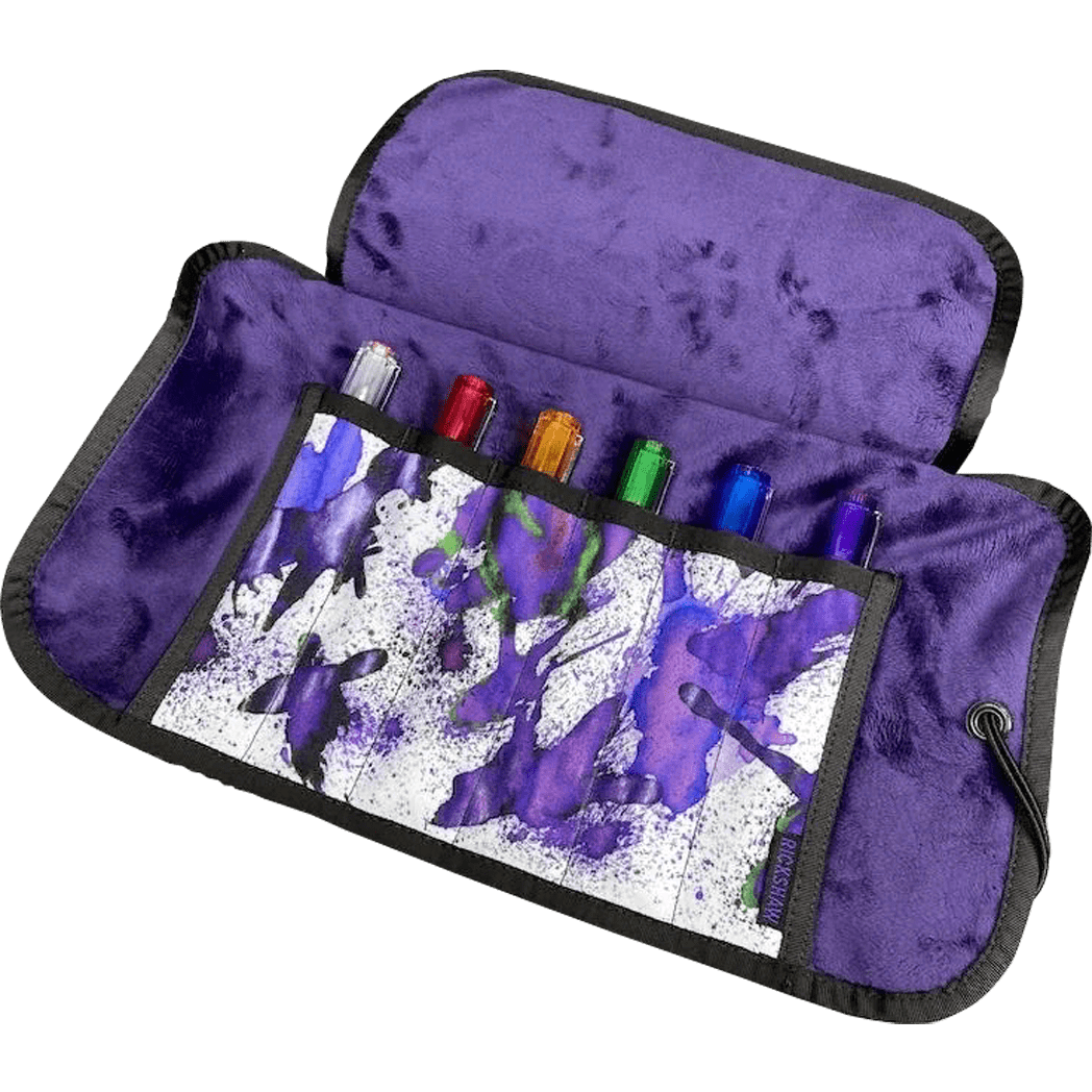 Rickshaw Pen Roll - Purple Splatter - Deluxe - Pen Boutique Ltd