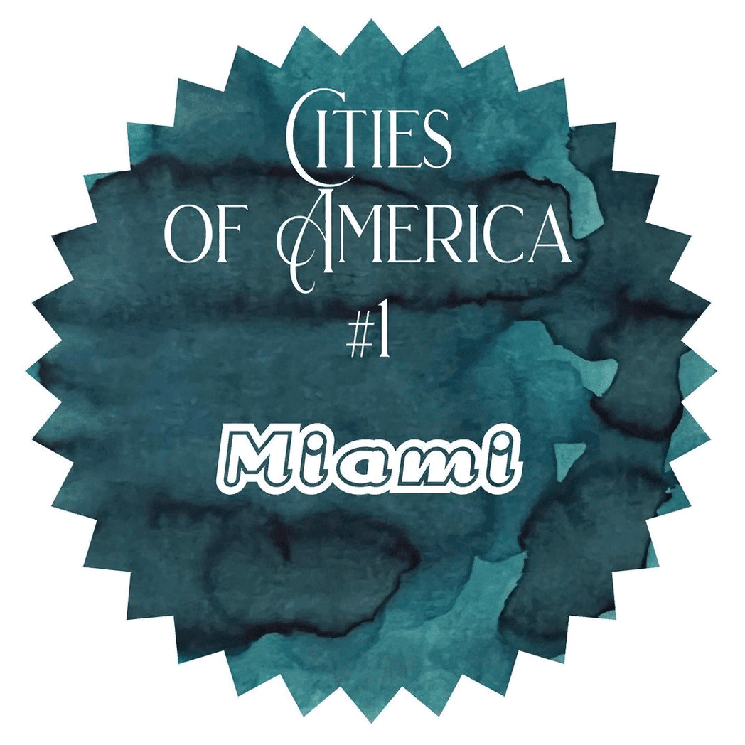 Robert Oster Cities of America Ink Bottle - Miami - 50ml - Pen Boutique Ltd