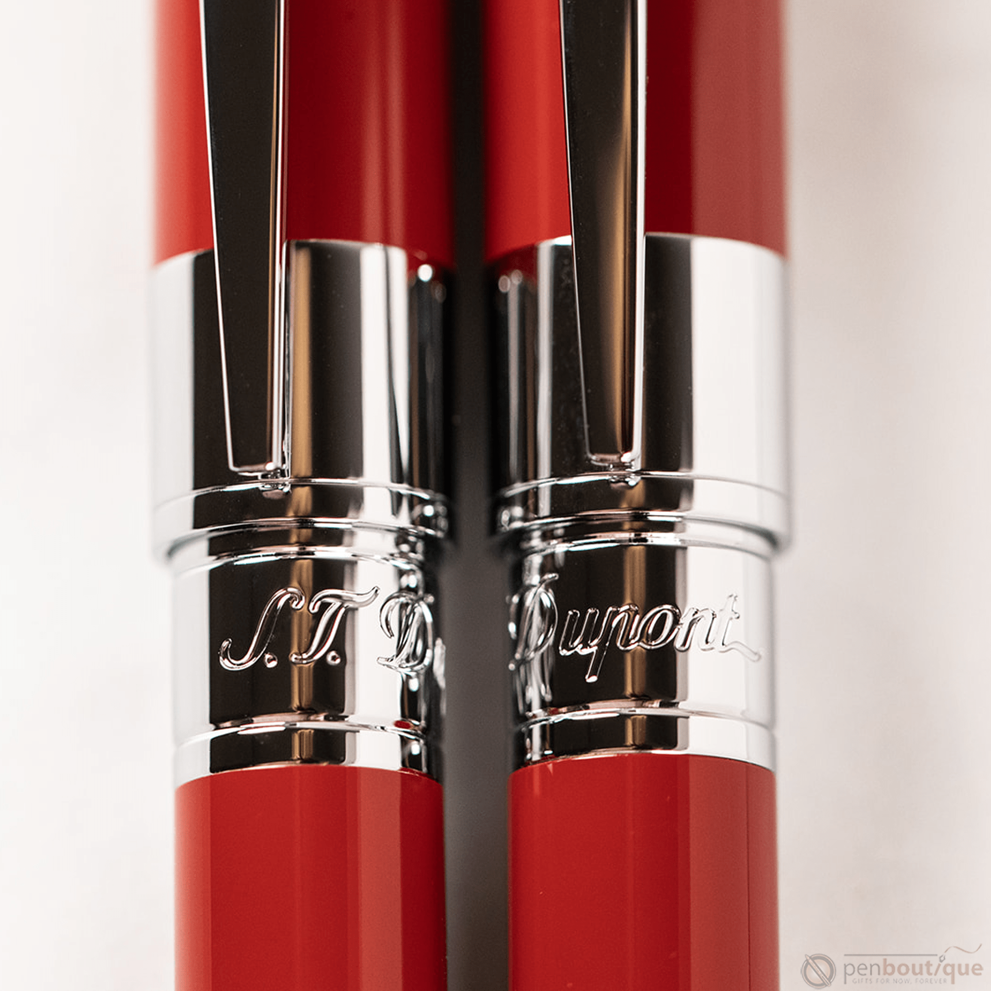 S T Dupont D - Initial Fountain Pen - Scarlet Red - Pen Boutique Ltd