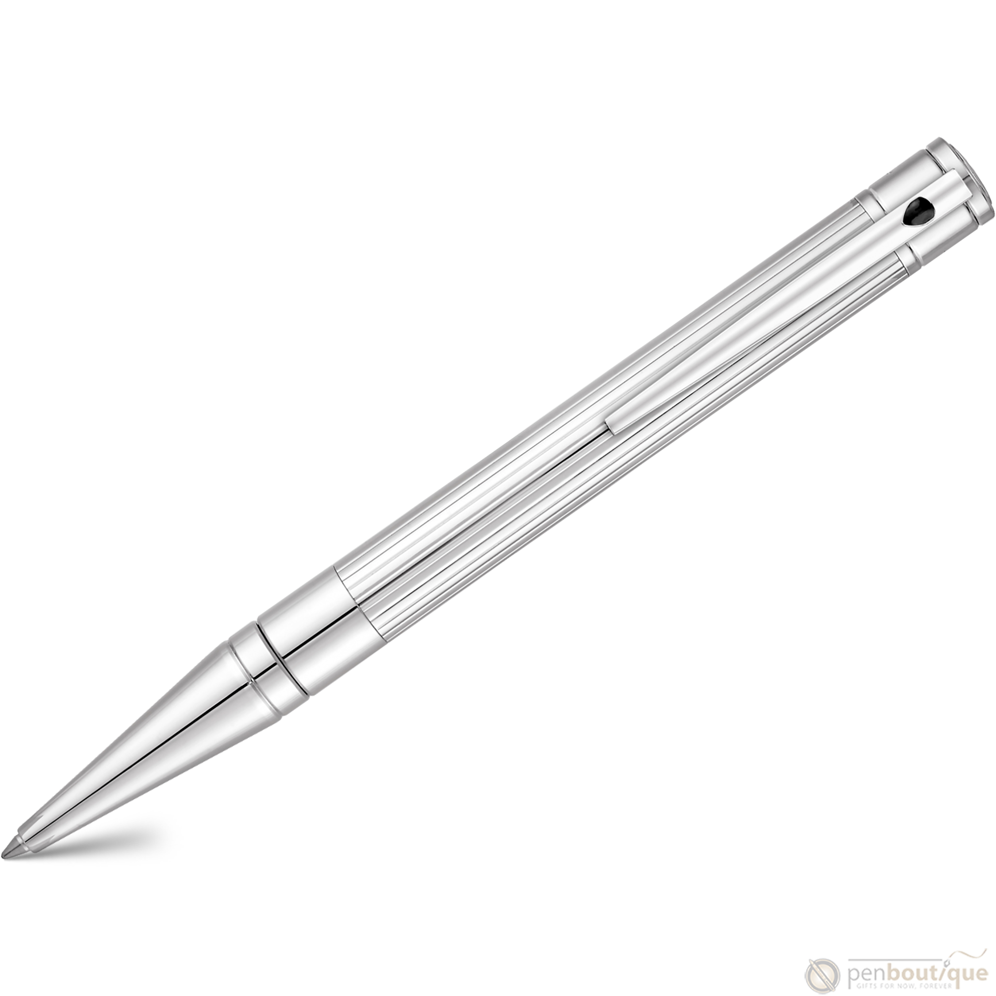 S T Dupont D-Initial Ballpoint Pen - Chrome-Pen Boutique Ltd