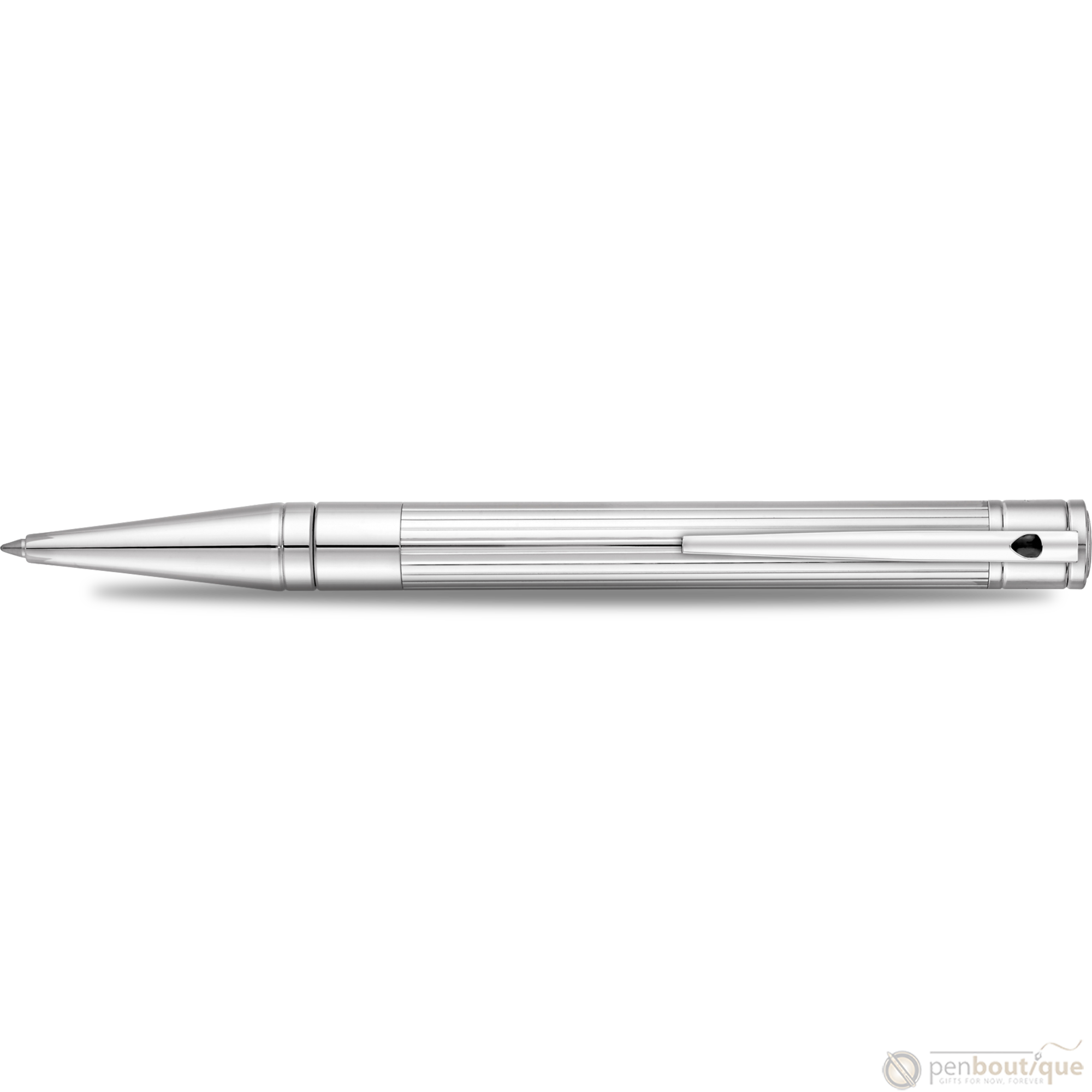 S T Dupont D-Initial Ballpoint Pen - Chrome-Pen Boutique Ltd