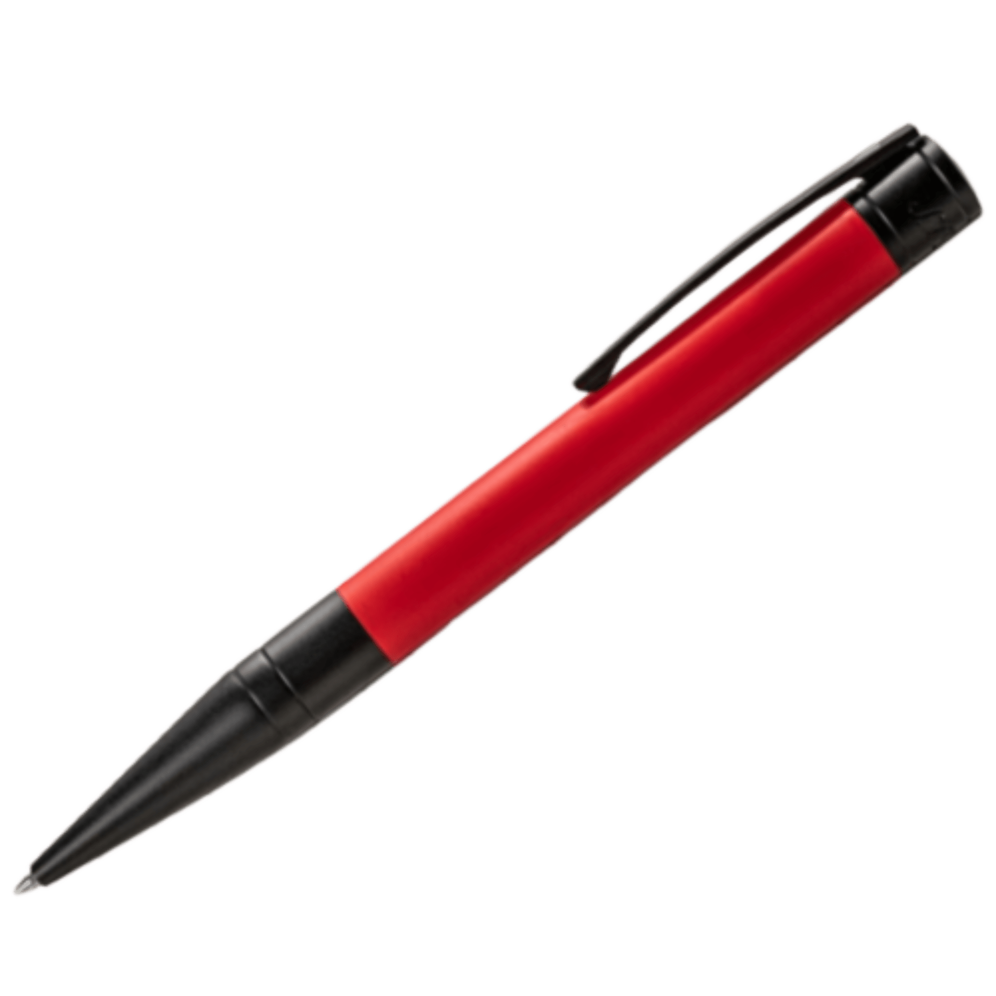 S T Dupont D - Initial Ballpoint Pen - Black Trim - Matte Red - Pen Boutique Ltd