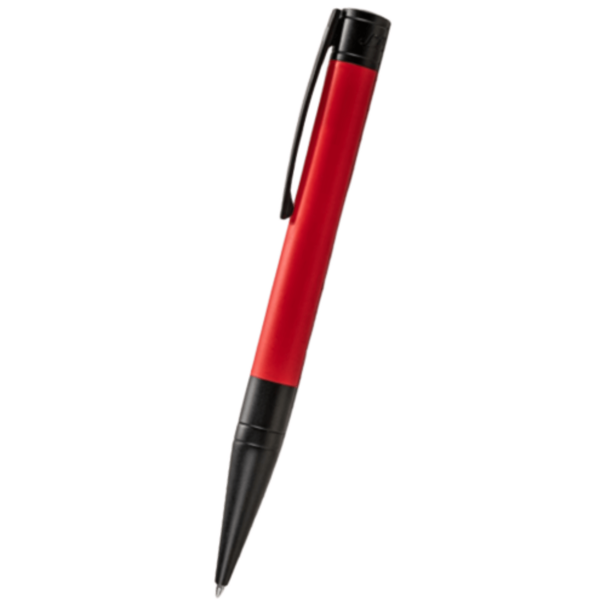 S T Dupont D - Initial Ballpoint Pen - Black Trim - Matte Red - Pen Boutique Ltd