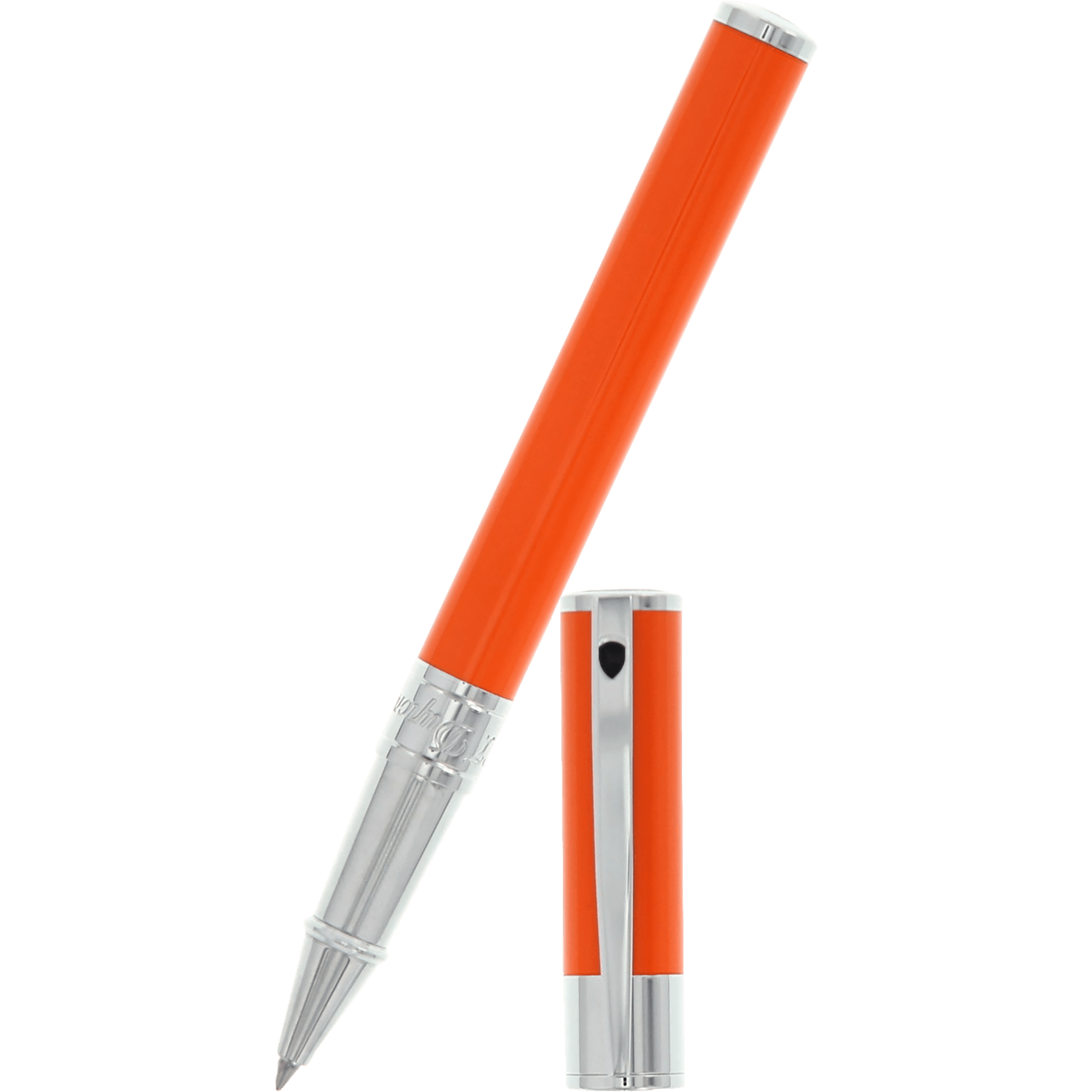 S T Dupont D-Initial Rollerball Pen - Orange - Pen Boutique Ltd
