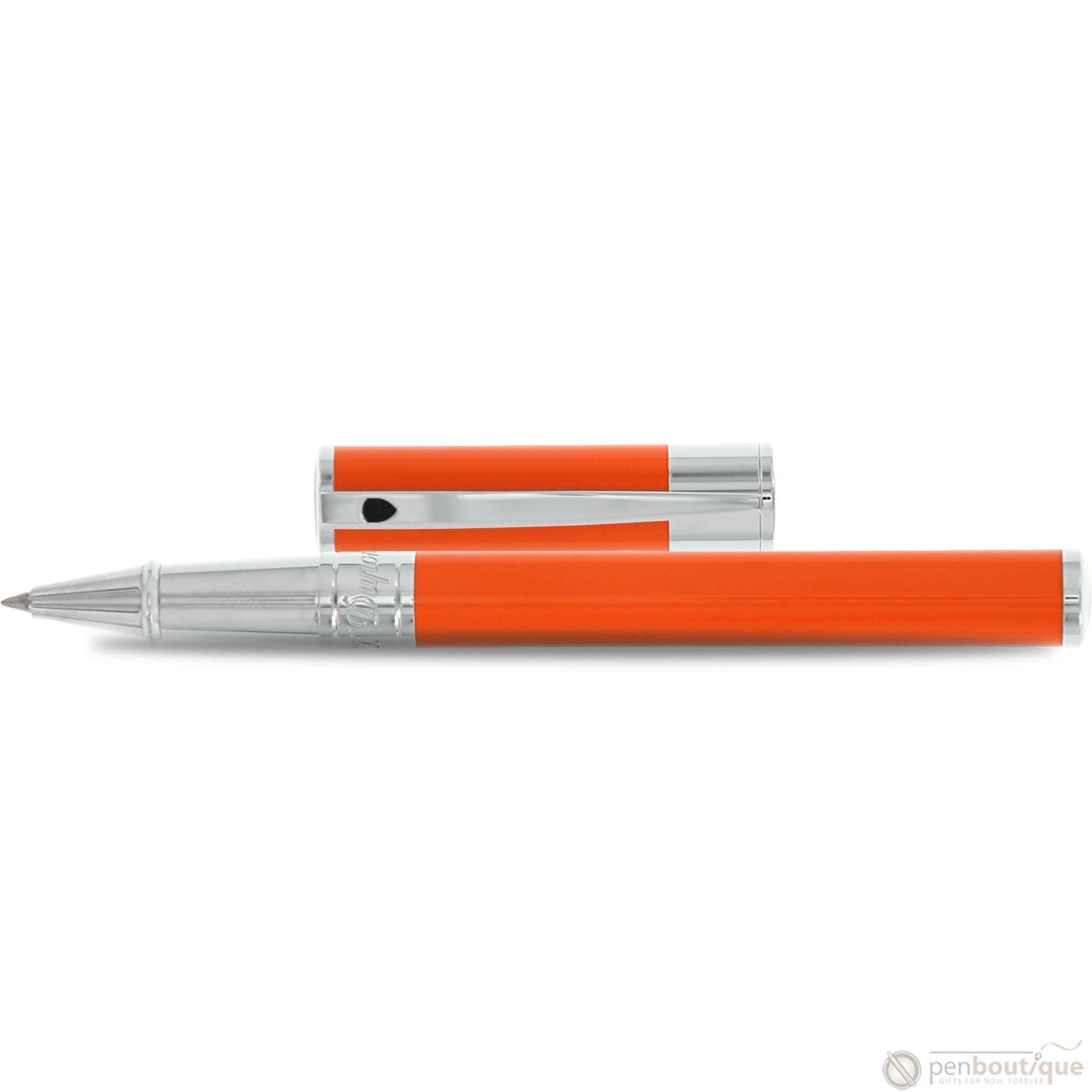 S T Dupont D-Initial Rollerball Pen - Orange - Pen Boutique Ltd