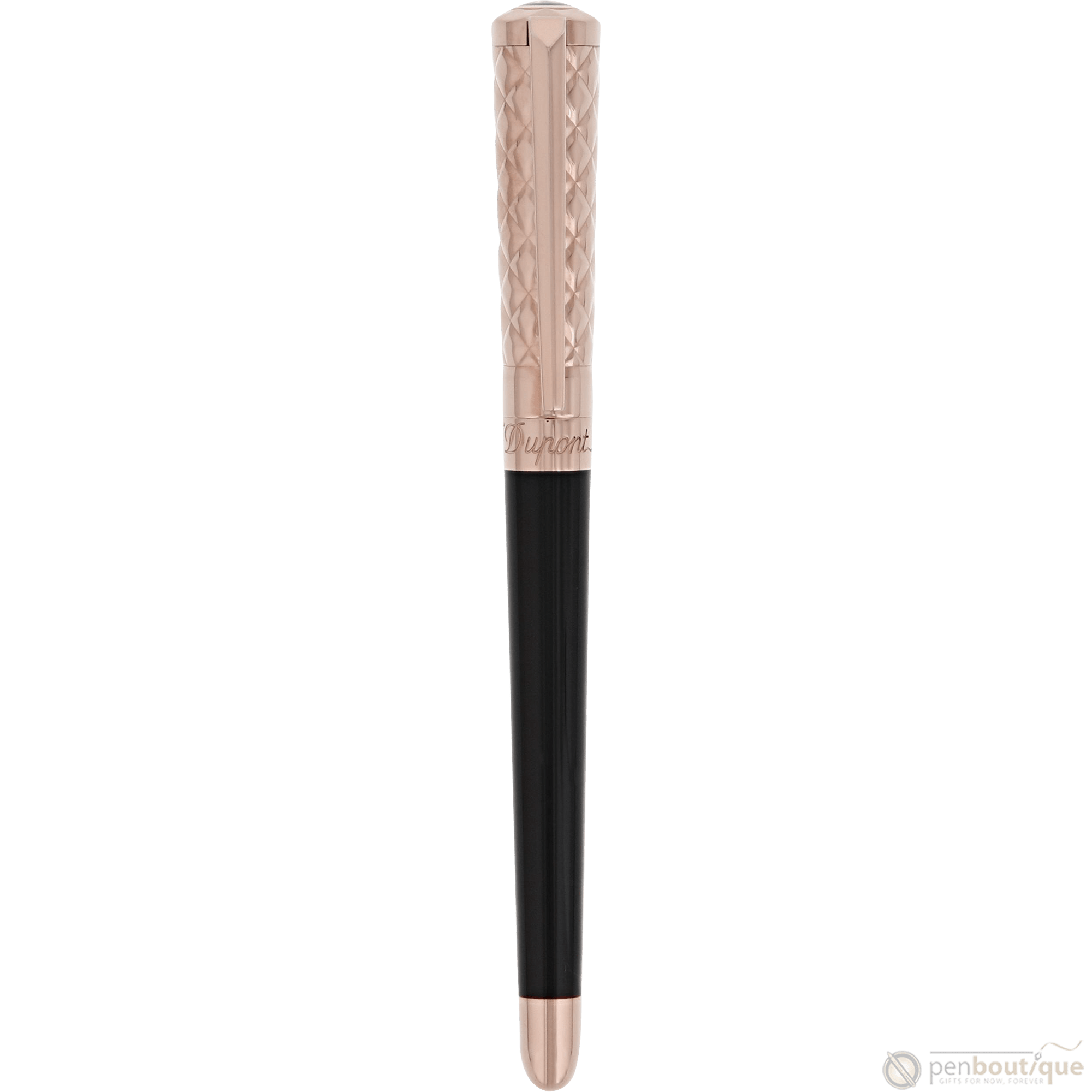 S T Dupont Liberte Fountain Pen - Black - Pink Gold - Pen Boutique Ltd