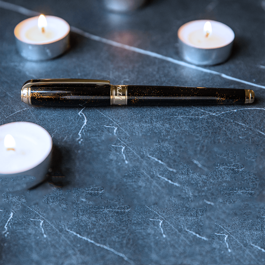 S T Dupont Line D Fountain Pen - Gold Dust - Large (US Exclusive Edition) - Pen Boutique Ltd