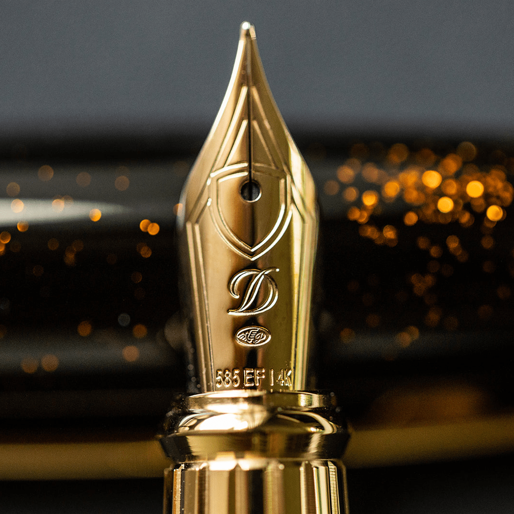 S T Dupont Line D Fountain Pen - Gold Dust - Large (US Exclusive Edition) - Pen Boutique Ltd