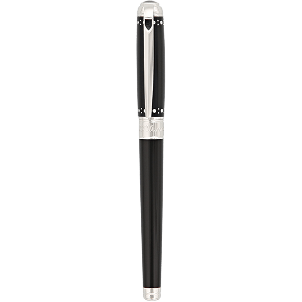 S T Dupont Line D Fountain Pen - Derby - Palladium Trim - Pen Boutique Ltd