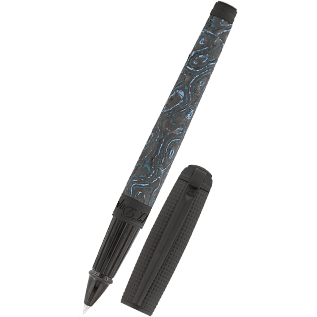 S T Dupont Line D Rollerball Pen - Carbon Graphite - Glacial Cave - Large - Pen Boutique Ltd