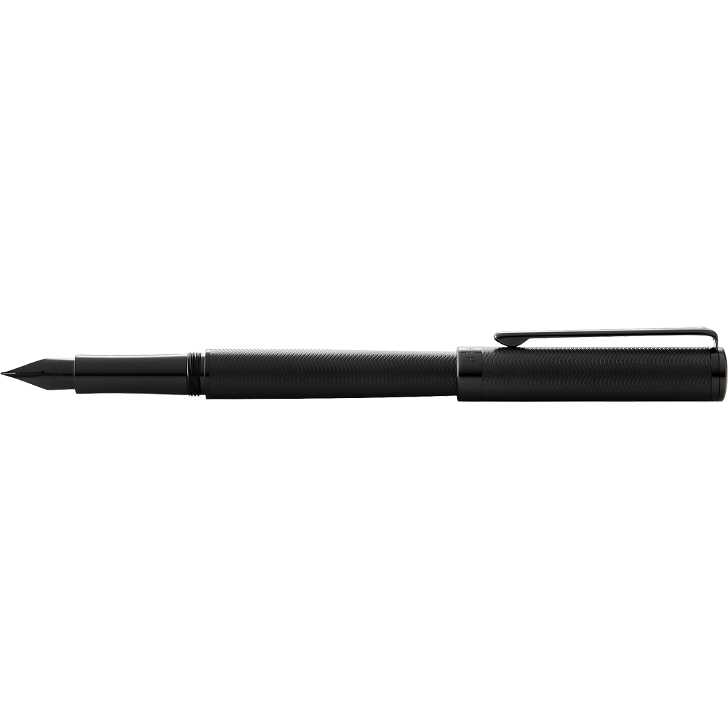 Sheaffer Intensity Fountain Pen - Engraved Matte Black PVD - Pen Boutique Ltd