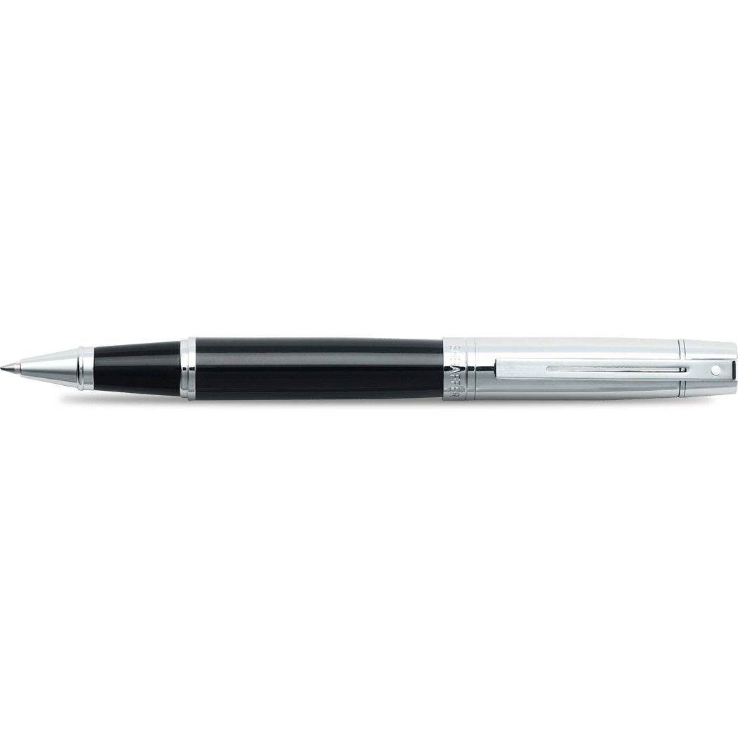 Sheaffer 300 Glossy Black with Bright Chrome Cap Rollerball Pen - Pen Boutique Ltd