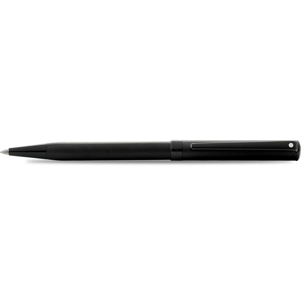 Sheaffer Intensity Ballpoint Pen - Engraved Matte Black PVD - Pen Boutique Ltd