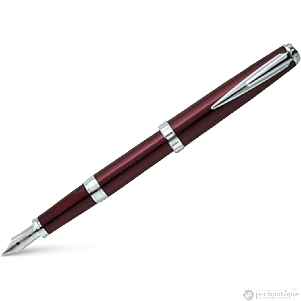 Sailor Reglus Rhodium Plated Steel Nib Bordeaux Fountain Pen - Fine-Pen Boutique Ltd
