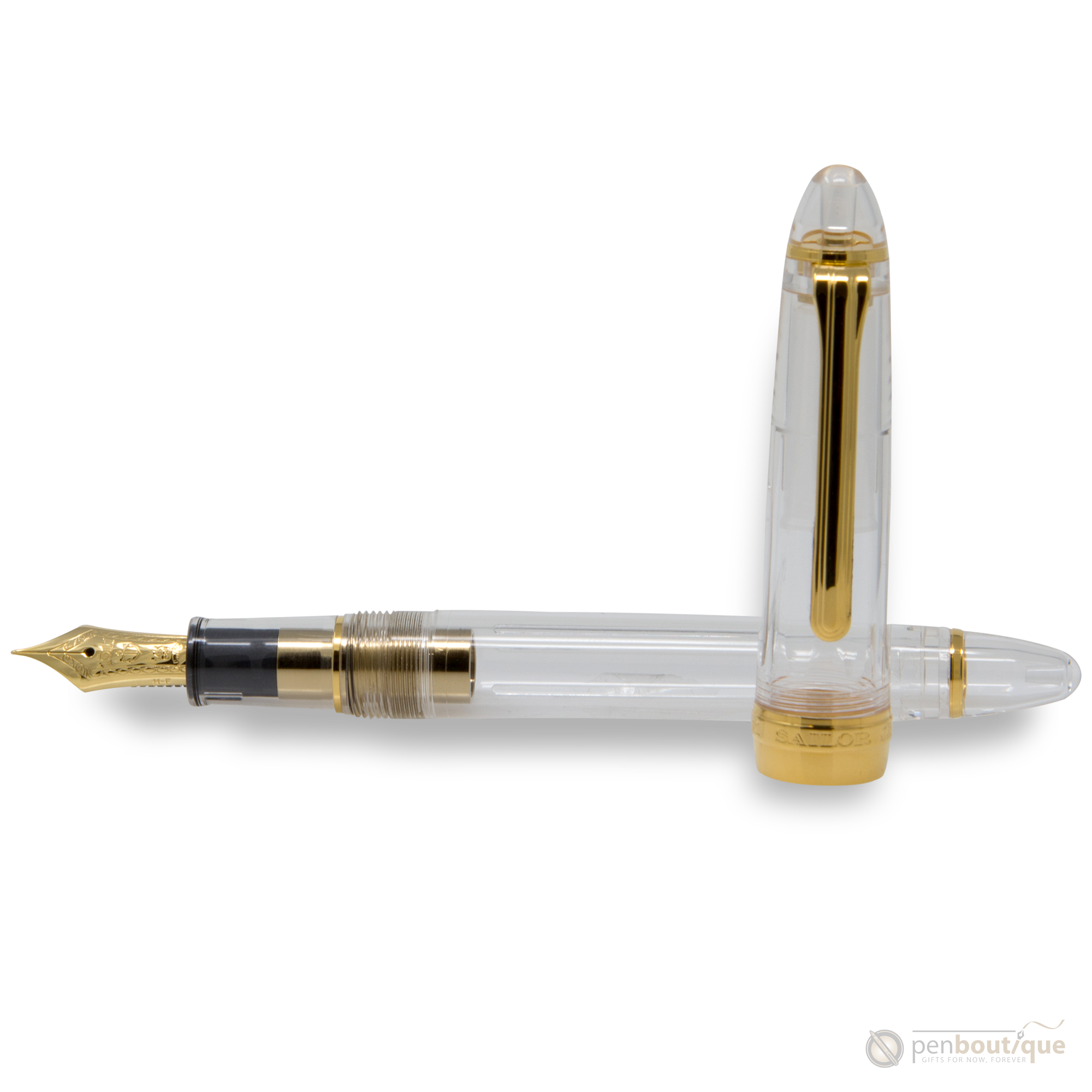 Sailor 1911L Fountain Pen - Transparent Gold Trim-Pen Boutique Ltd