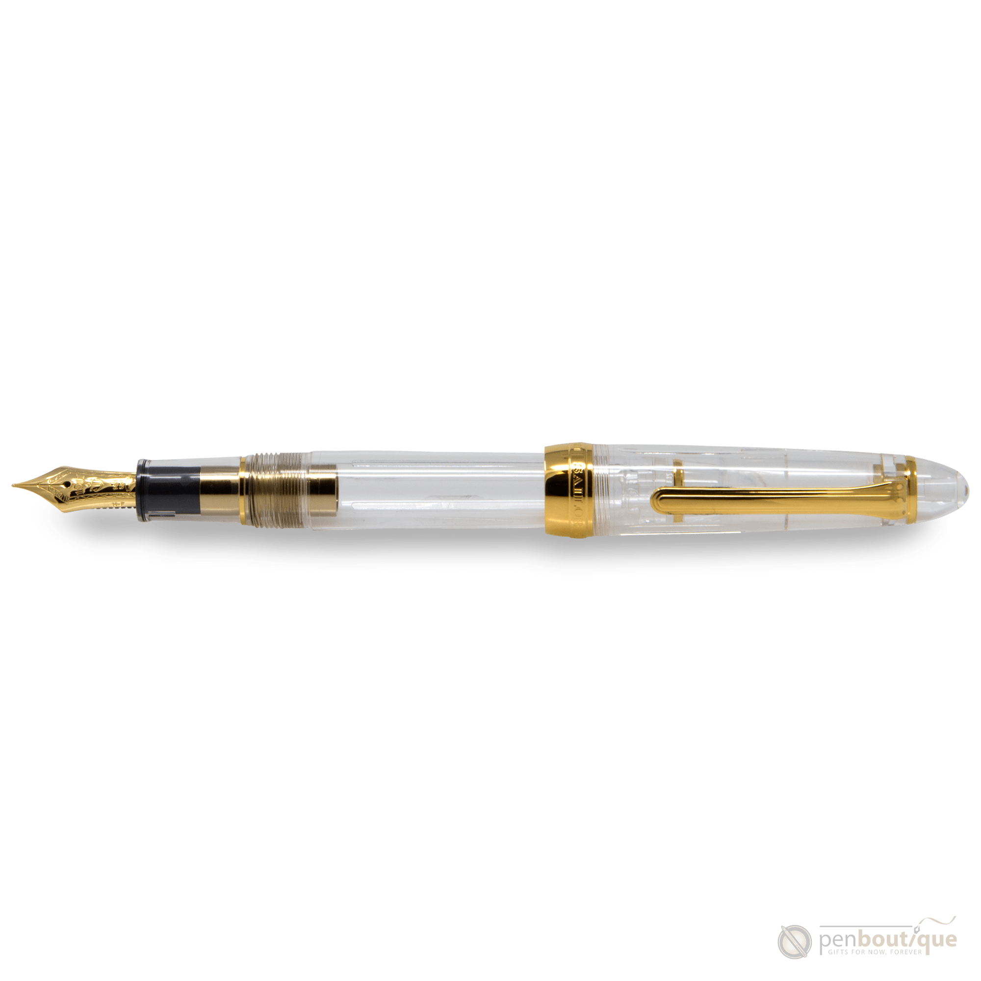 Sailor 1911L Fountain Pen - Transparent Gold Trim - Pen Boutique Ltd