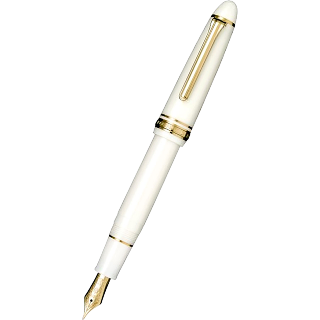 Sailor 1911L White w/ Gold Accents 21K nib Fountain Pen-Pen Boutique Ltd