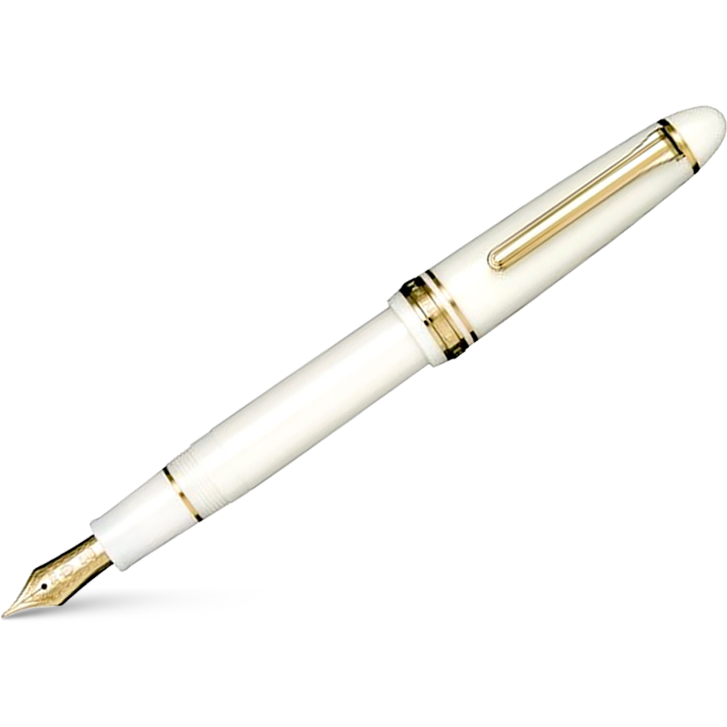 Sailor 1911L White w/ Gold Accents 21K nib Fountain Pen-Pen Boutique Ltd