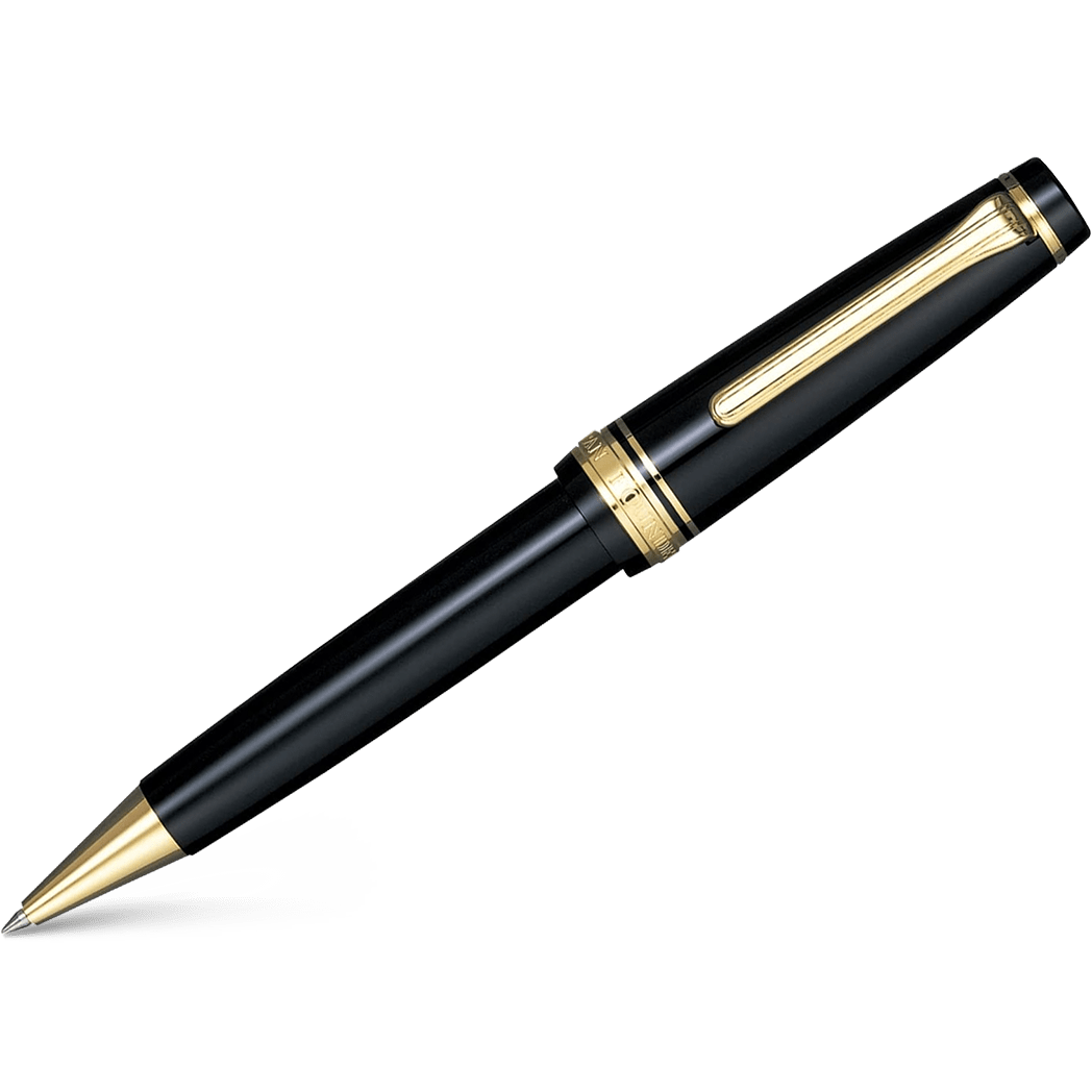 Sailor Professional Gear Black 24K Gold Plated Ballpoint Pen - Pen Boutique Ltd