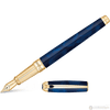 ST Dupont Atelier Line D Large Fountain Pen - Gold Trim - Blue Natural Lacquer - Pen Boutique Ltd