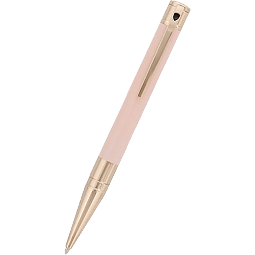 S T Dupont D - Initial Ballpoint Pen - Pastel Baby Pink - Gold Trim - Pen Boutique Ltd