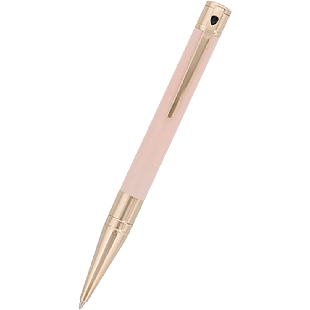 S T Dupont D - Initial Ballpoint Pen - Pastel Baby Pink - Gold Trim - Pen Boutique Ltd
