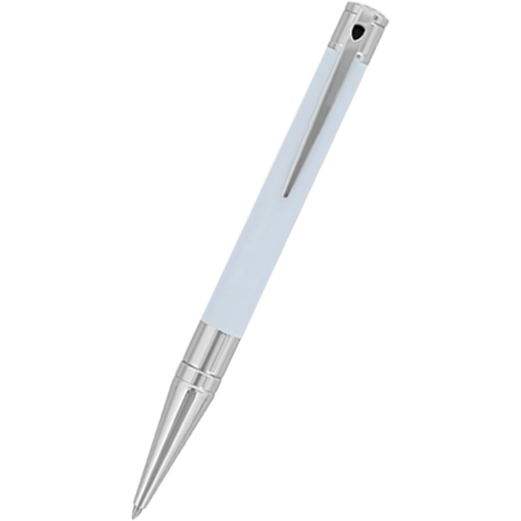 S T Dupont D - Initial Ballpoint Pen - Pastel Soft Blue - Palladium Trim - Pen Boutique Ltd