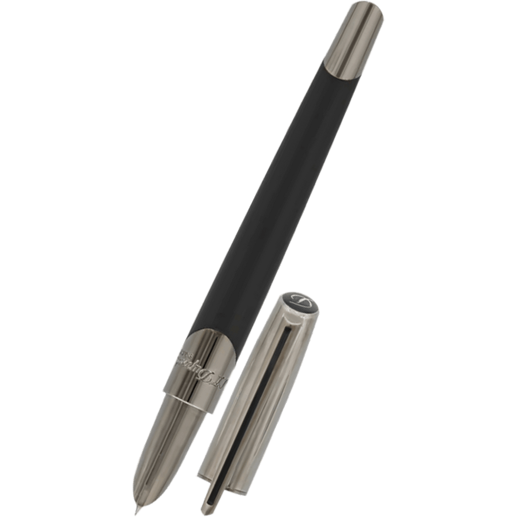 ST Dupont Defi Millennium Fountain Pen - Matte Black - Gunmetal Trim - Pen Boutique Ltd
