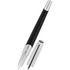 ST Dupont Defi Millennium Fountain Pen - Black - Shiny Silver Trim - Pen Boutique Ltd